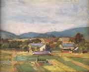 Egon Schiele Landscape in Lower Austria (mk12) Sweden oil painting reproduction